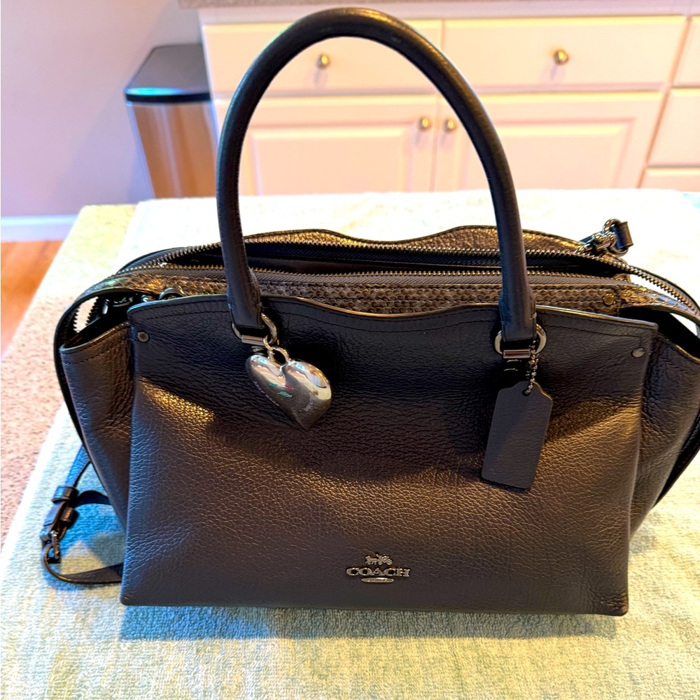 Coach Navy Blue Leather Women's Bag